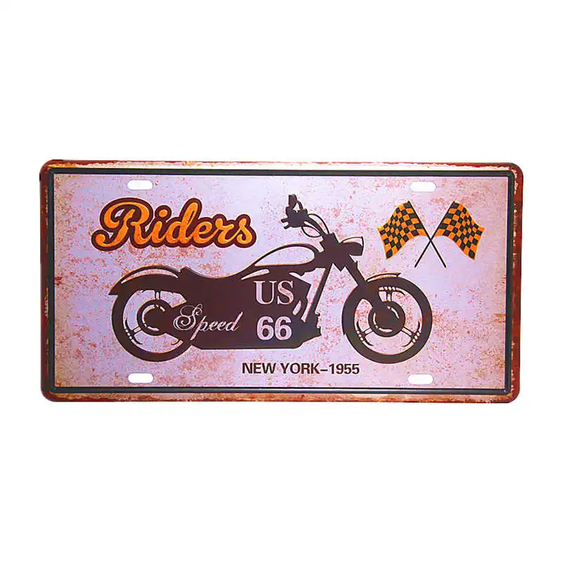 Металлическая металлическая жестяная вывеска для автомобиля Route 66 табличка