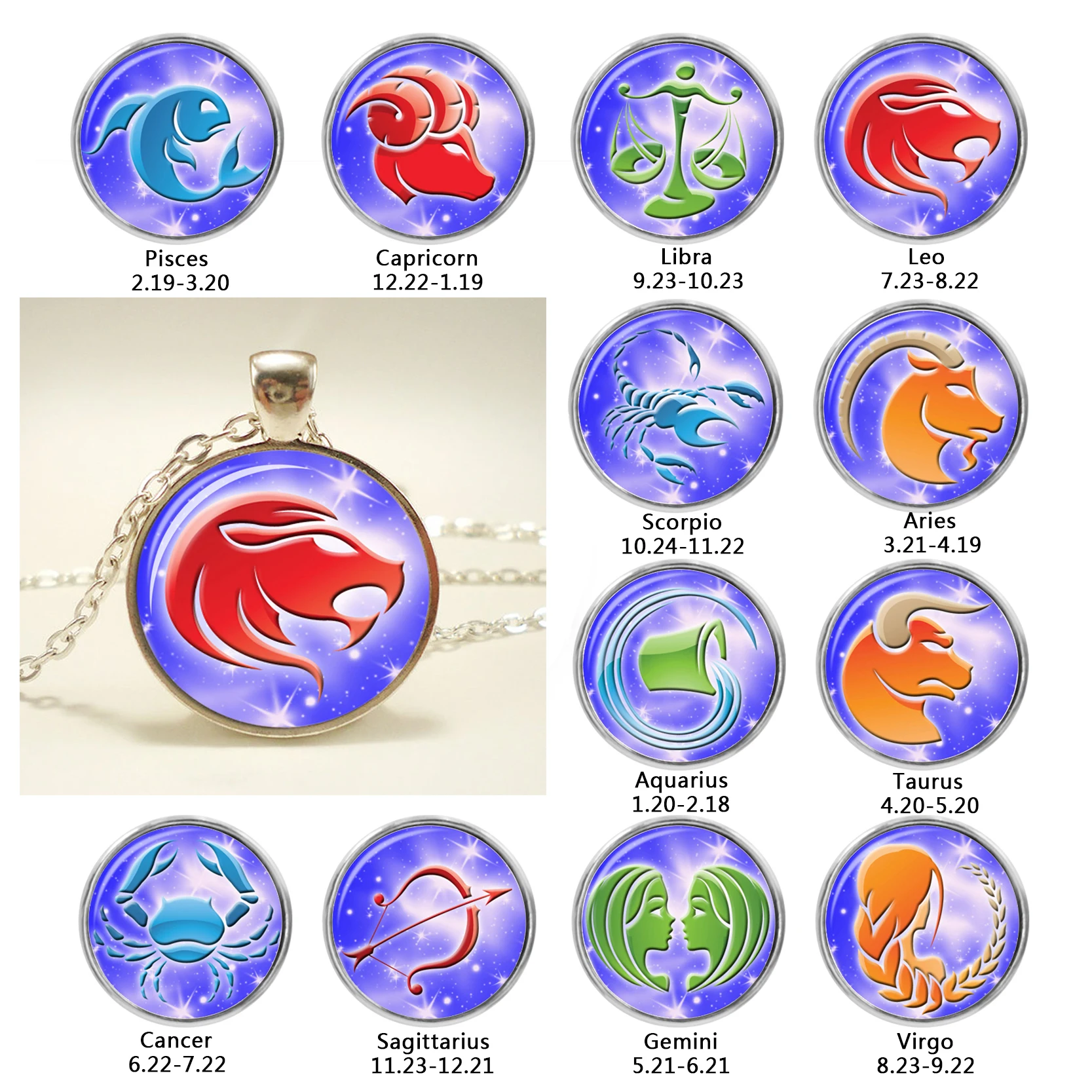 Ожерелье с 12 зодиалами астрологический диск для астрологипа подвеска женский