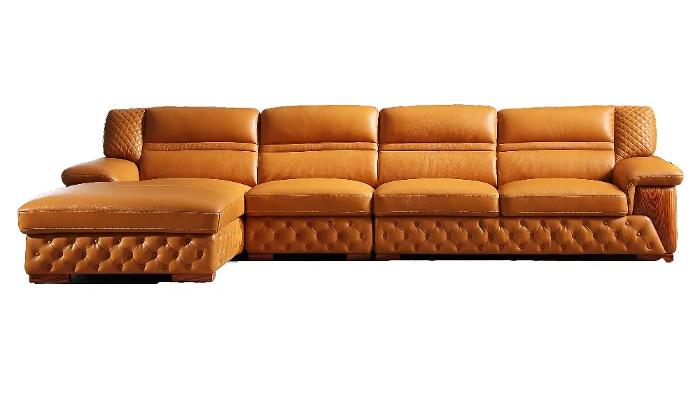 2018 Новая акция современный секционный диван натуральная кожа Beanbag Muebles De Sala