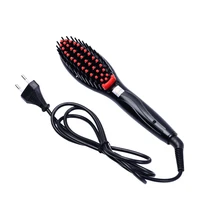 ceramic electric hair straightening brush hair straightener comb girls ladies wet dry hair care styling tool euusukau plug