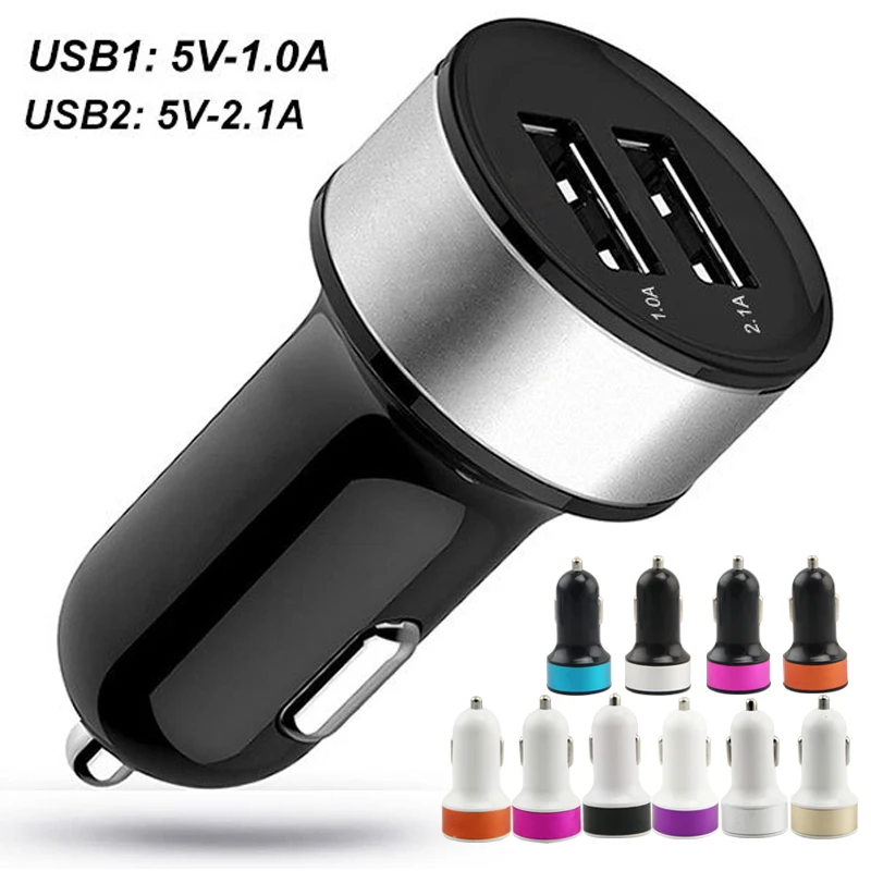Универсальное автомобильное зарядное устройство с двумя USB-портами 3 шт./лот для