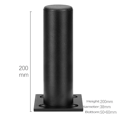4 шт. H6-30cm регулируемые Сменные ножки для мебели, опорные ножки из алюминиевого сплава для шкафа, дивана, телевизора, шкафа, ножки серебристого/черного цвета - Цвет: Black 20cm