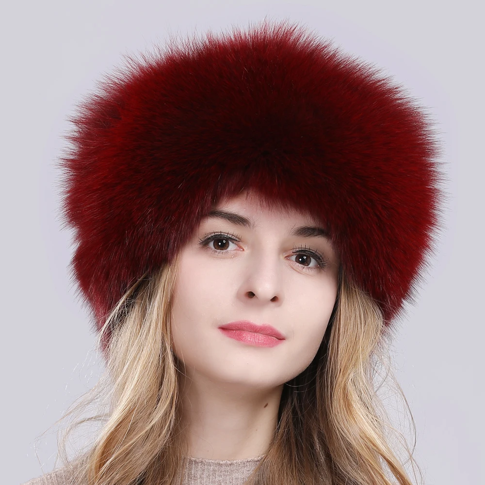 Женские сапоги для русской зимы из натурального меха лисы шапки-ушанки теплый