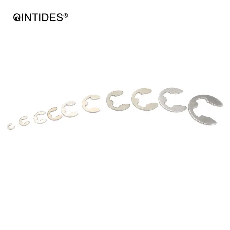 QINTIDES 300 шт M2 M 12 стопорное кольцо Circlip 304 нержавеющая сталь DIN6799/GB896 шайба E тип