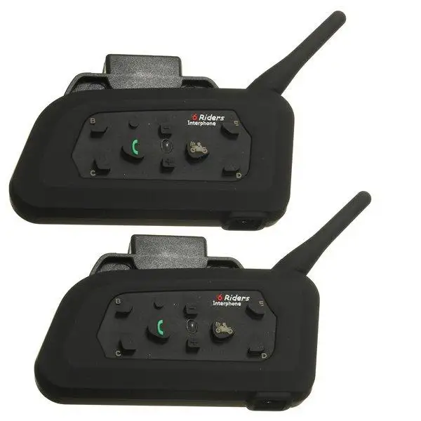 2 шт. V6 600 м мотоцикл шлем Беспроводная Bluetooth Динамик интеркомуникатор 850 мА/ч 6
