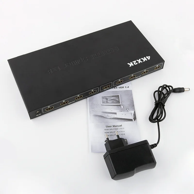 Baolyda 1x8 8 порта hdmi сплиттер с питанием Full Ultra HD 4 K/2 K и 3D разрешения аудио