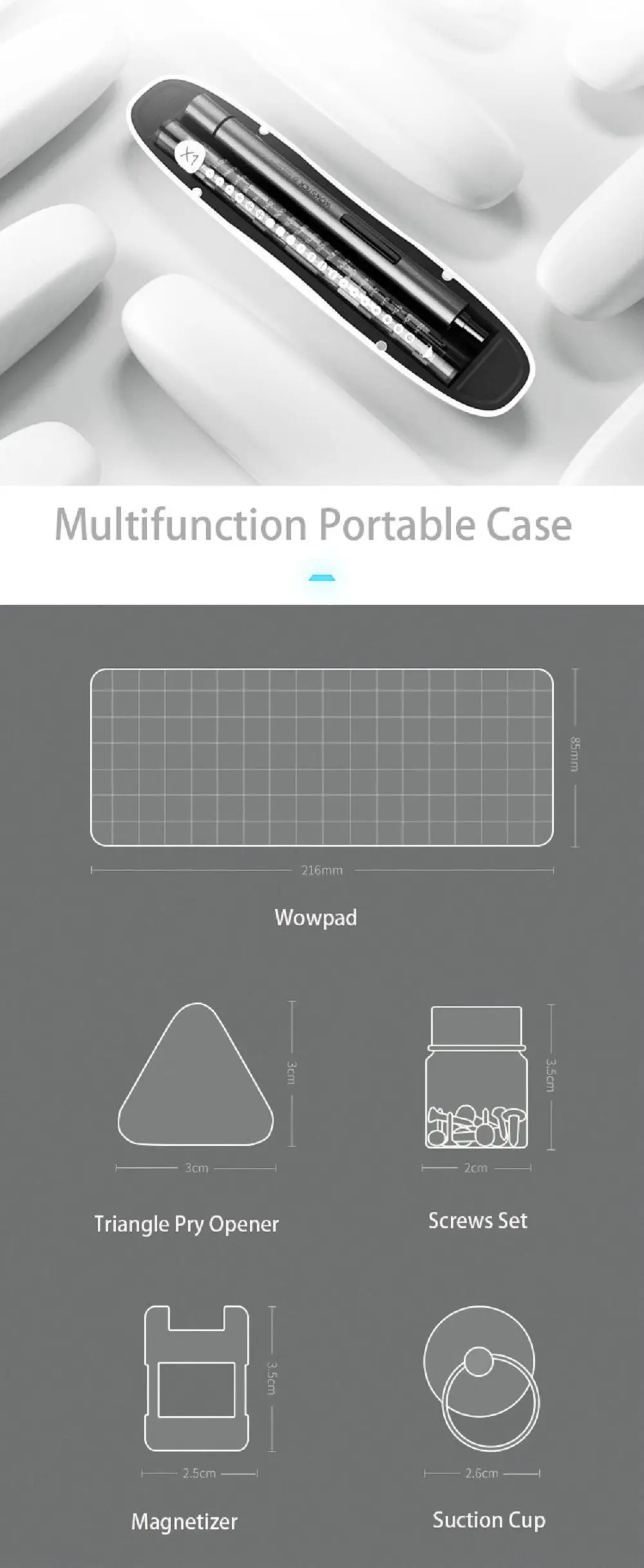 XIAOMI Wowstick 1F Pro мини электрический шуруповерт перезаряжаемый беспроводной шуруповерт с светодиодный светильник литиевая батарея