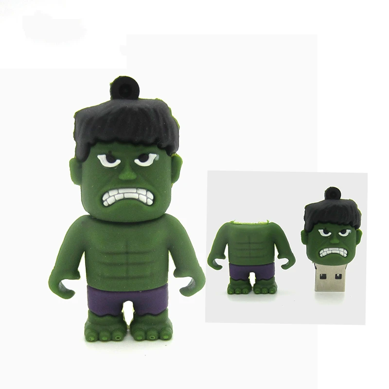 Мультяшный Халк Usb флеш-накопитель милый Новое поступление 2 0 64 ГБ 32 16 8 4 Гб хит