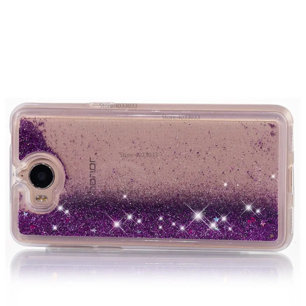 Glitter Stars Case for Huawei Y5 2017 III MYA L22 Dynamic Liquid Quicksand Soft TPU Back Y 5 MYA-L22 Cover |