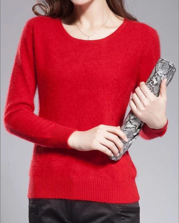 Супер Теплый норковый кашемировый мягкий эластичный свитер и пуловеры для