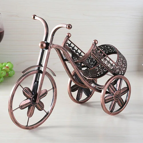 Tricycle Holder Винтажная трехколесная Винная стойка в скандинавском стиле, ретро полка, железная винная бутылка, держатель для бара, аксессуары для дома, барная стойка для винных бутылок - Цвет: Tricycle Holder