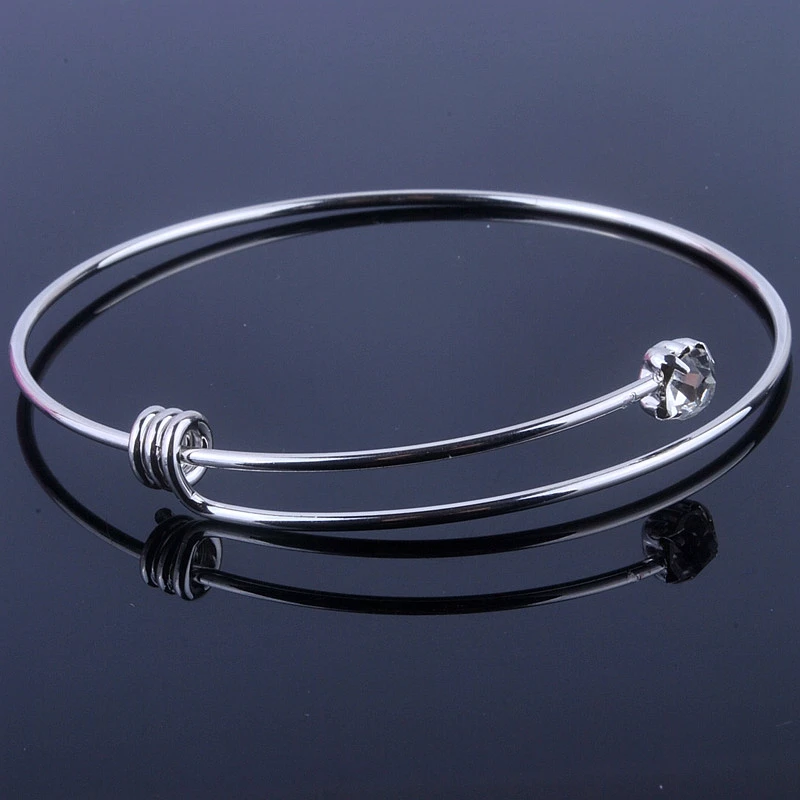 1 шт. позолоченные и серебряные проволочные браслеты из нержавеющей