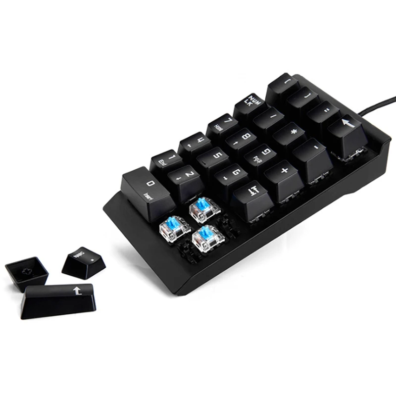 USB Mini механический цифровая клавиатура 22 ключей цифровой клавиатурой Numpad Num LK