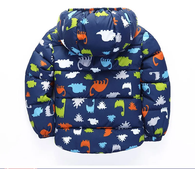 80 120 см зимняя куртка с динозаврами для мальчиков хлопковая верхняя одежда