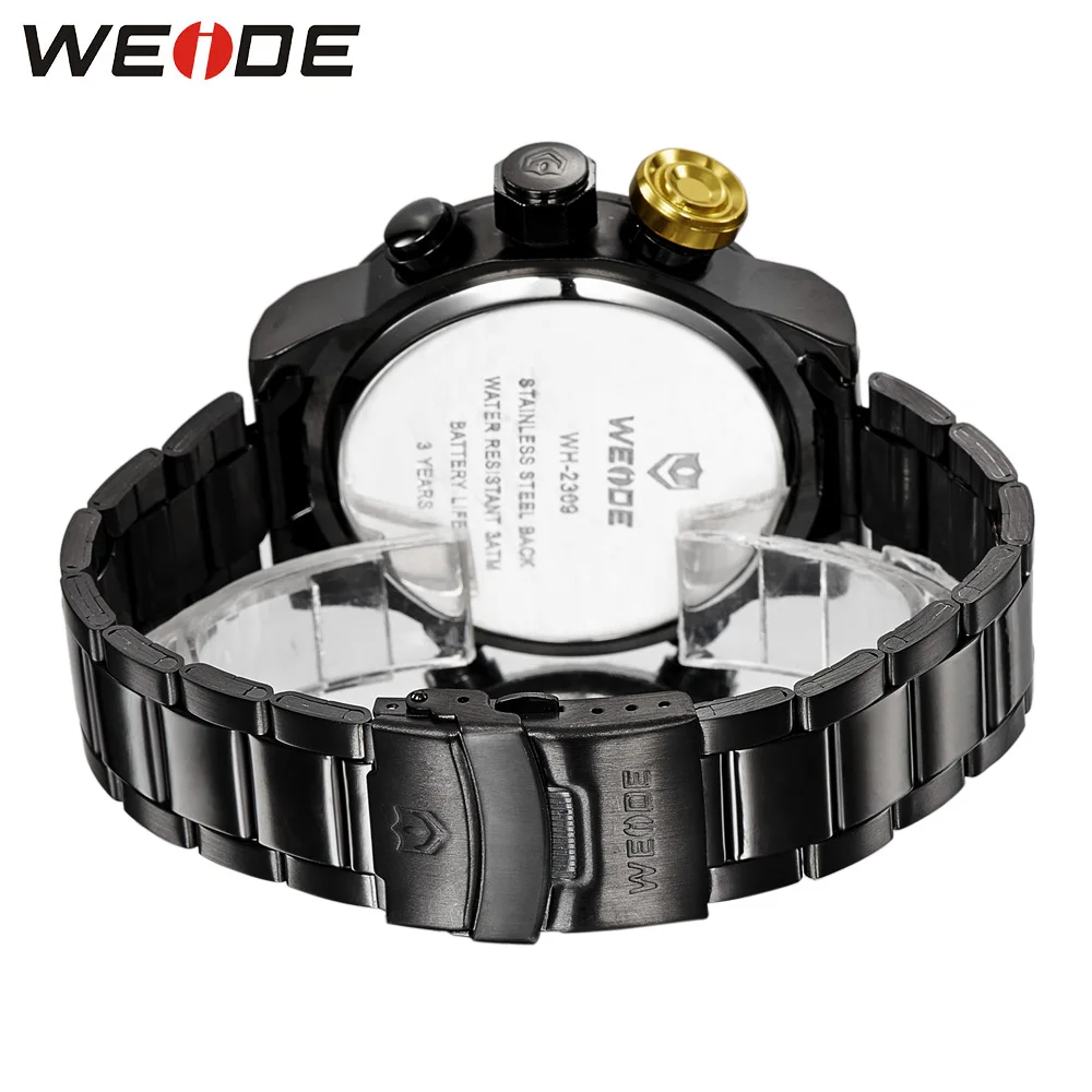 Weide Кварцевые Спортивные Наручные Часы повседневные из натуральной нержавеющей