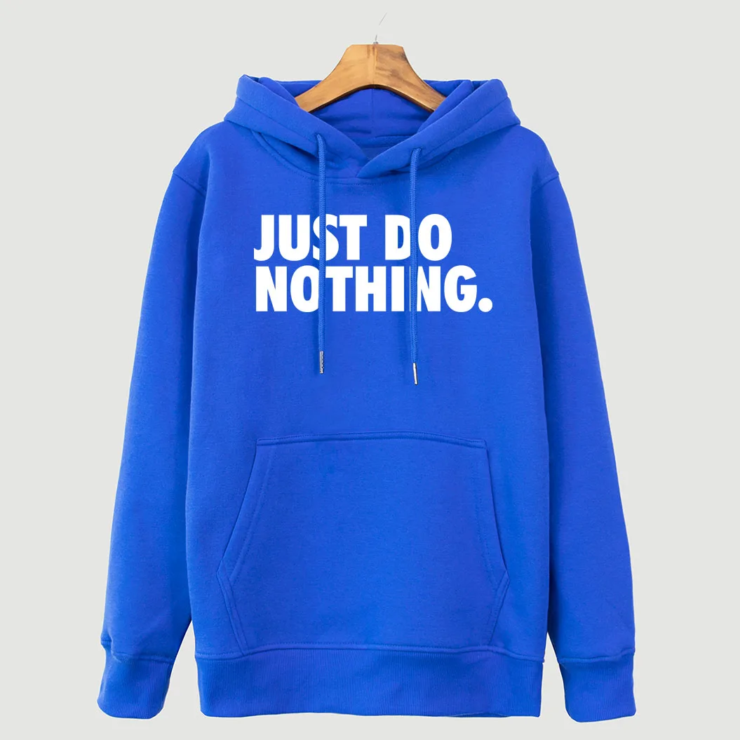 Женская толстовка в стиле хип хоп JUST DO NOTHING пуловер с капюшоном и надписью Осень