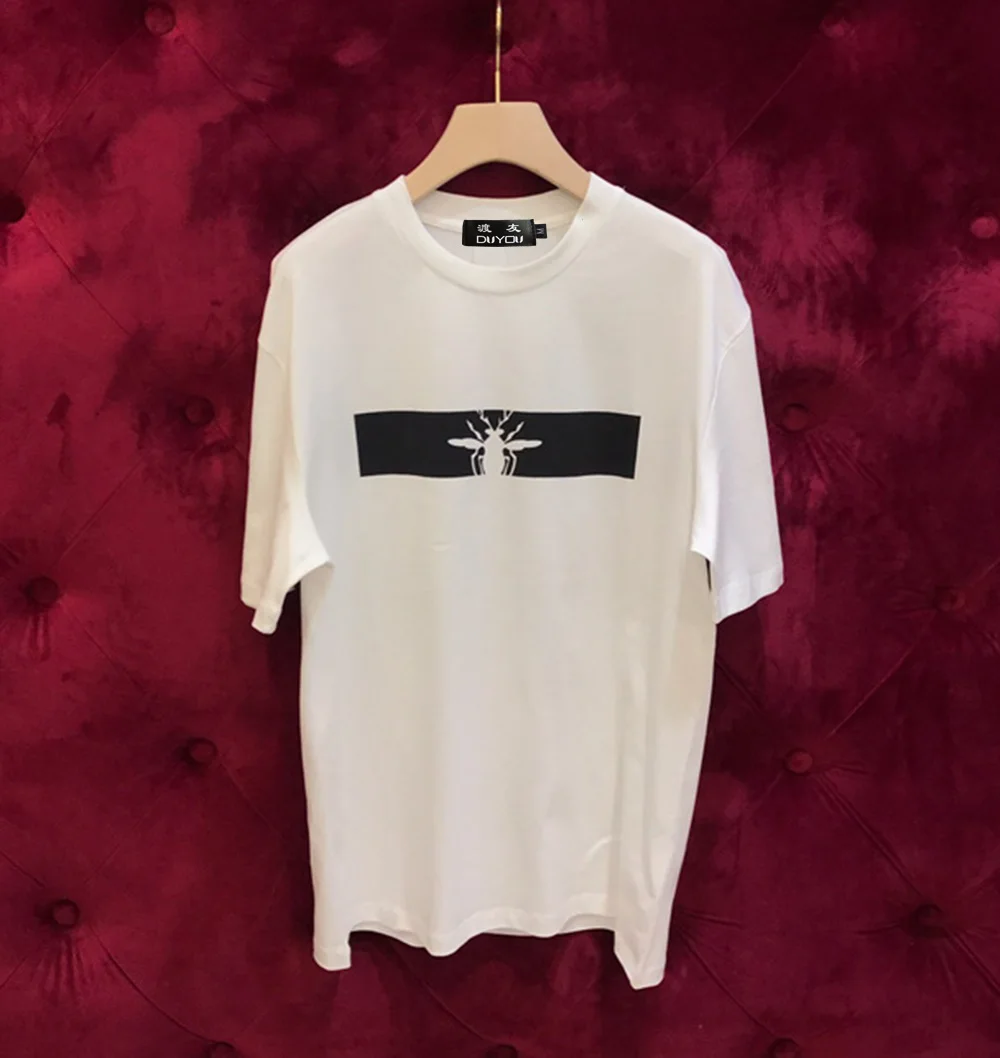 DUYOU 2019ss Роскошные Брендовые мужские дизайнерские футболки для женщин Высокое