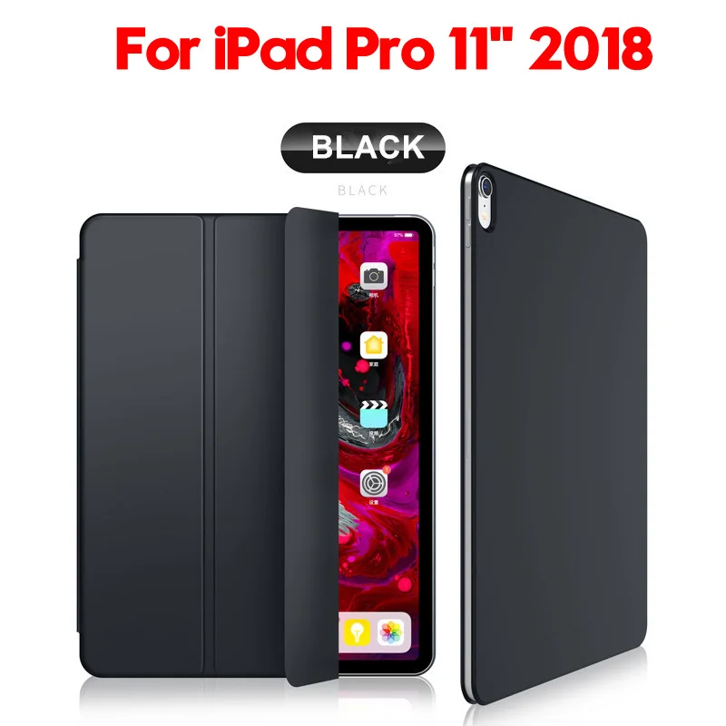 11 inch Black Кожаный чехол для iPad Pro 12,9 11 дюймов роскошный Магнитный Флип смарт-чехол для iPad Pro 12," 11" дюймов противоударный чехол - Цвет: 11 inch Black