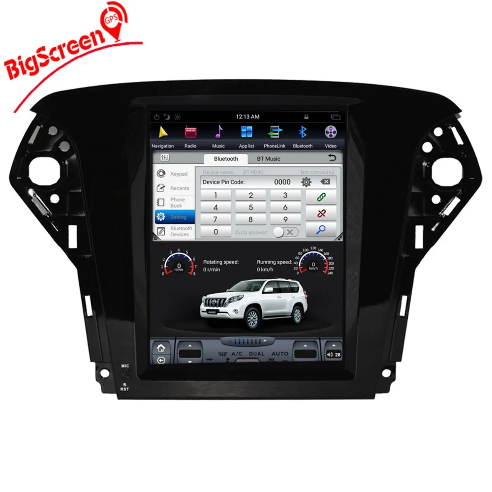 Автомобильный DVD плеер в стиле Tesla 10 4 дюйма Android 6 0 GPS навигация для Ford Mondeo 2007 2012