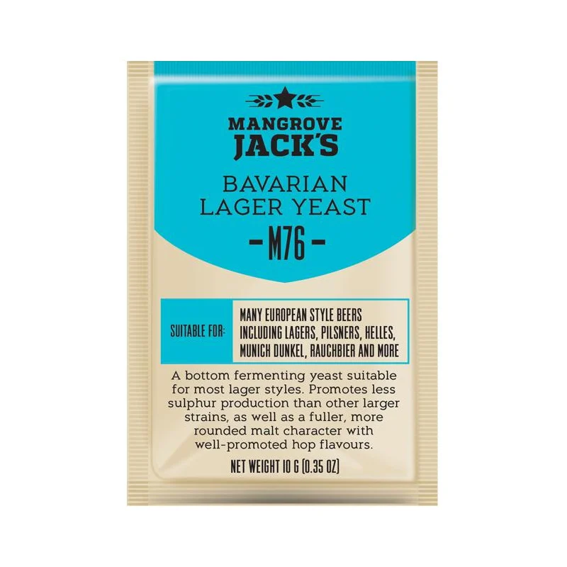 M76 Bavarian Lager дрожжи Мангровые Домкраты импортные 10 г домашние пивоваренные пивные