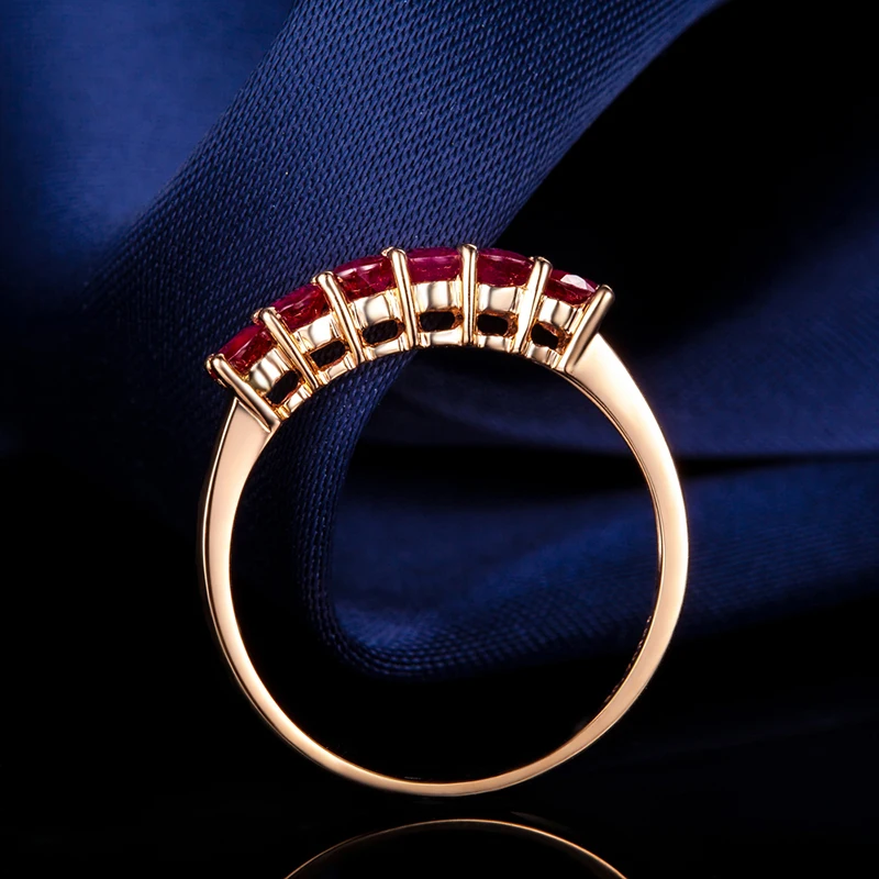 Реальный ZOCAI 18K розовое золото (AU750) 100% натуральный красный рубин 0 40 карат с