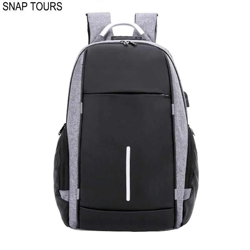 Мужской рюкзак с защитой от кражи SNAP TOURS модный городской портативный usb зарядкой