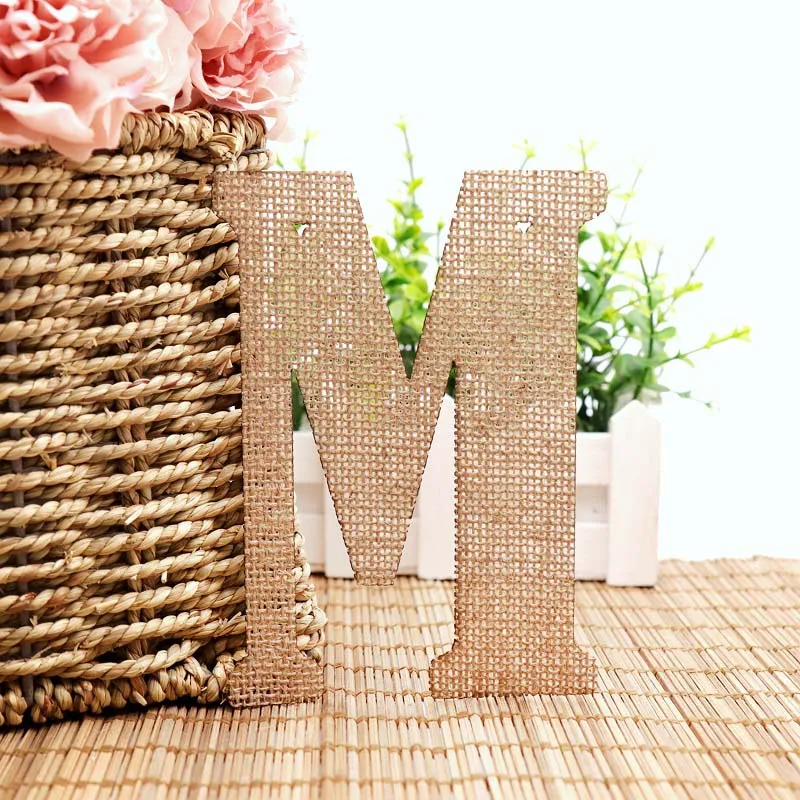13 Hessian письмо A-Z No.0-9 джутовая ткань деревенский Мешковина баннеры флаги конфеты бар Винтаж День Рождения Вечеринка Свадебный декор - Цвет: 13