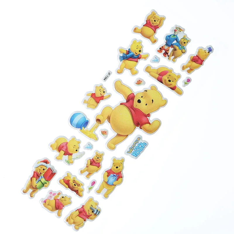 10pcs Cartoon Winnie Bear Sticker Child Classic Decal Toy Gift Cute 3D PVC Animal Bubble (Random Style) | Игрушки и хобби