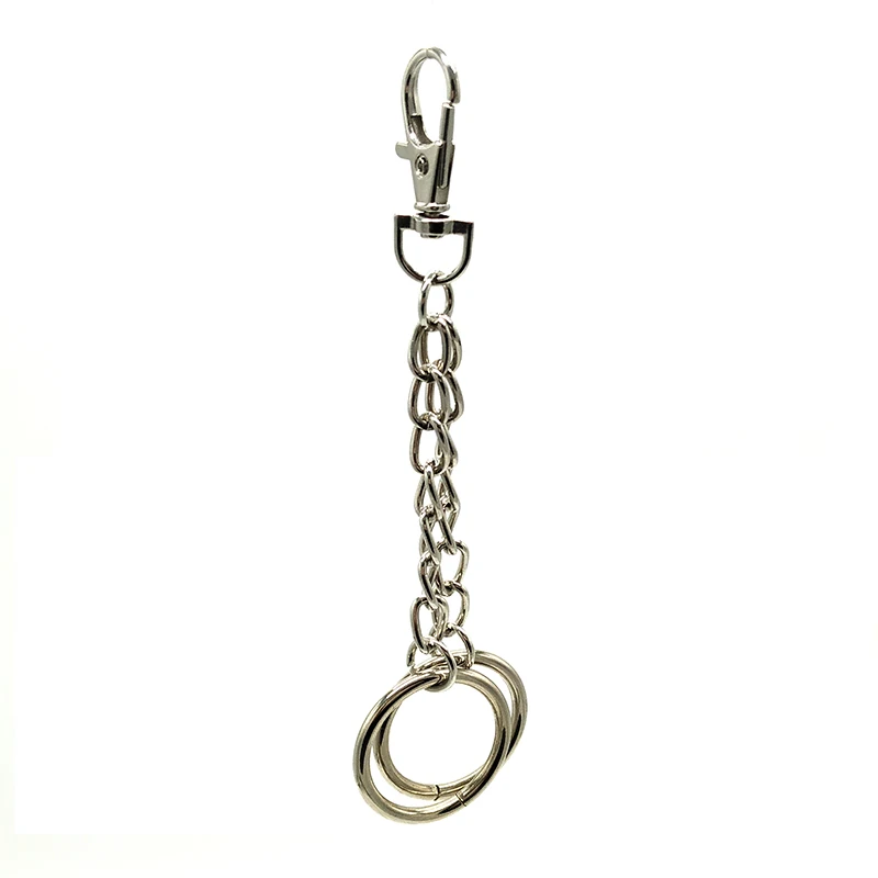 

Women Trendy Wallet Chain Hipster Trousers Keychains Pant Jean Keychain Rock Punk Double Ring Key Pendant key Accessories