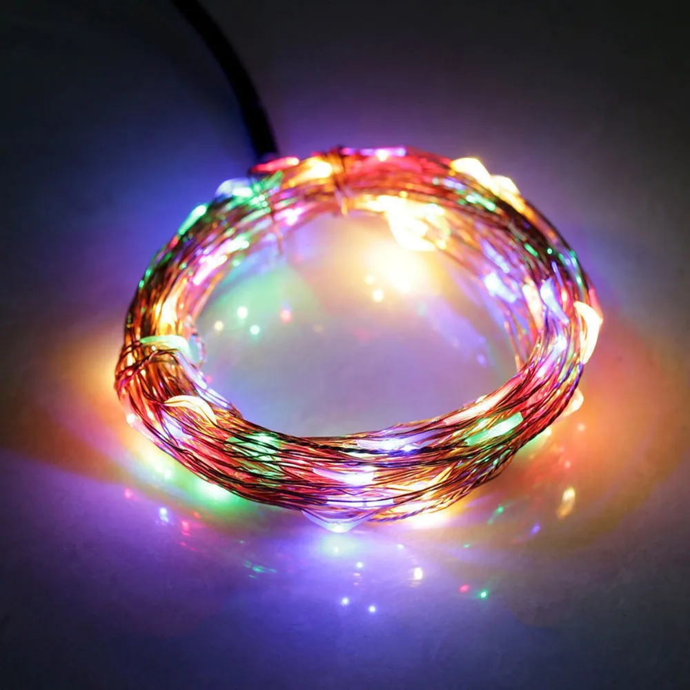 2 м 20 Светодиодные Струнные светильники медный провод водонепроницаемый