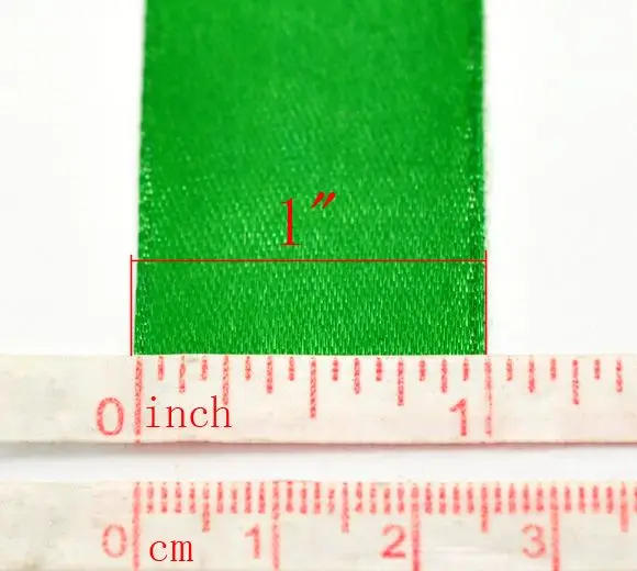 Зеленая 1 &quotШирокая Свадебная атласная лента для рукоделия продается в упаковке