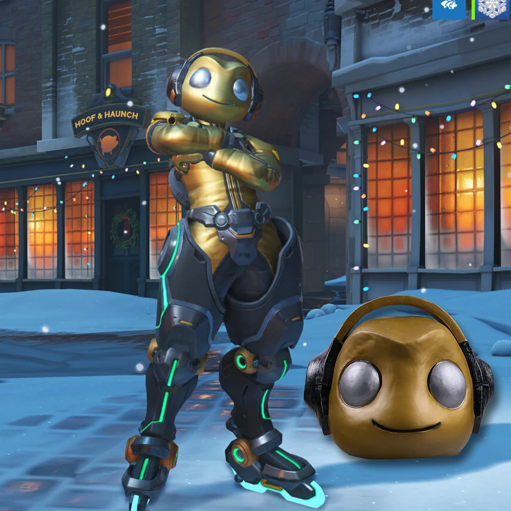 Горячая игра маска OW Косплэй маски Lucio латекс кожи головы для наращивания на всю