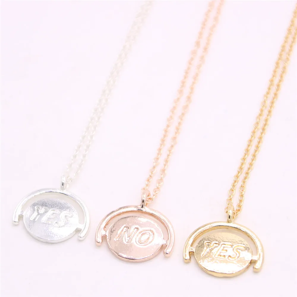 

Ожерелье с подвеской в виде букв «да» и «нет» для женщин