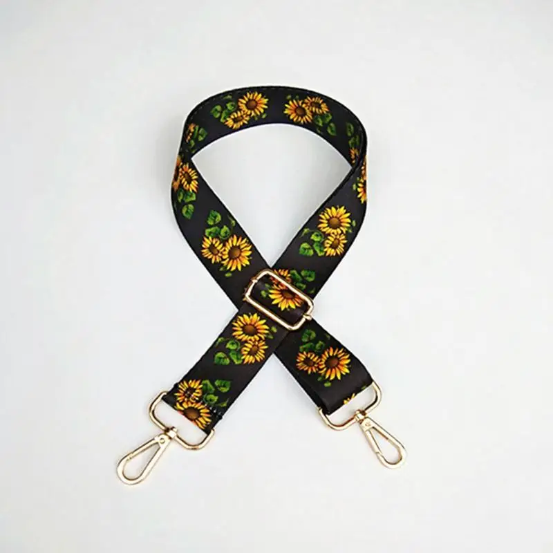 Sunflower Разноцветный ремень в этническом стиле, Радужный ремень, аксессуары, регулируемый ремень для сумки на плечо, ремень для сумки, милый ремешок с лентой, замена - Цвет: Sunflower