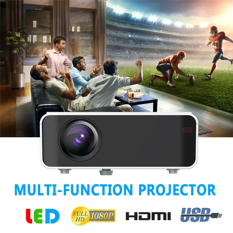 3D Mulitmedia проектор 1080P HD проекция видео домашний кинотеатр проектор Поддержка ТВ HDMI AV USB VGA интерфейс домашний медиа плеер