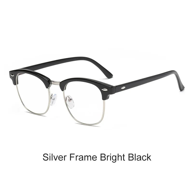Silver Bright Black VEGA Eyewear Oval Blue Light glass es для компьютера, мужчины, женщины, стекло для ПК, синий Блокер, компьютерное стекло es, лучшие игровые очки VG247 - Цвет оправы: Silver Bright Black