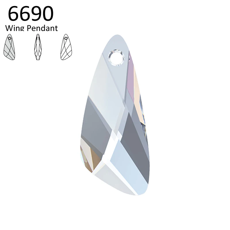 (1 шт.) 100% оригинальные кристаллы Swarovski подвески с крыльями 6690 австрийские бусины