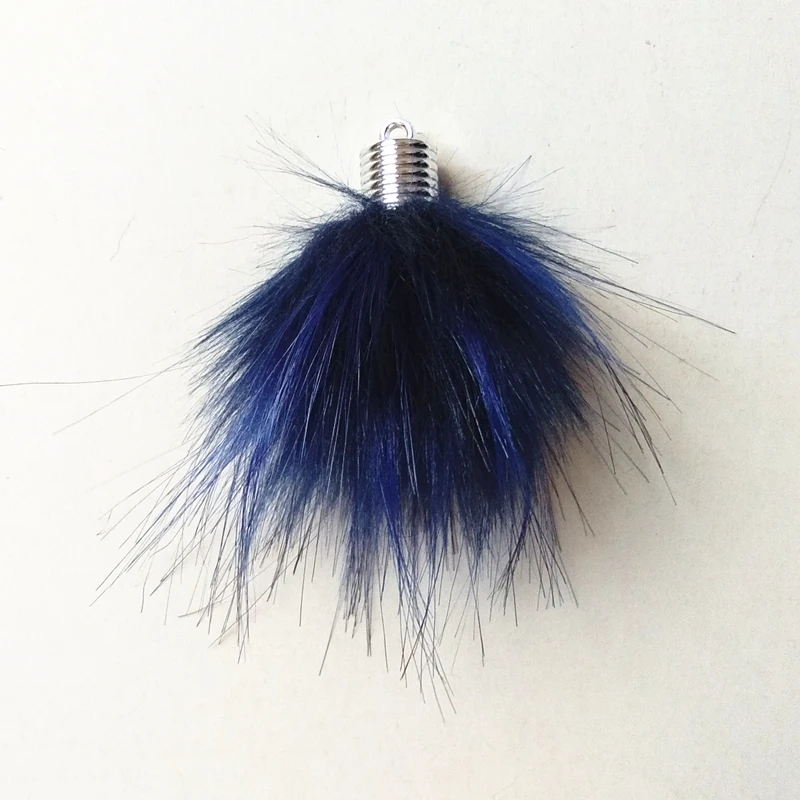 12 шт./лот Красочный милый помпон из искусственного меха енота в форме капли воды