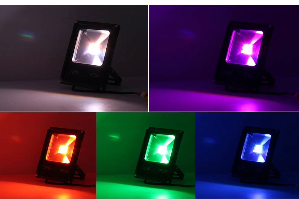 RGB Светодиодный прожектор AC220V 10 Вт 20 Вт 30 Вт 50 Вт RGB Светодиодный прожектор с 24-клавишным ИК-пультом IP65 водонепроницаемое наружное ландшафтное освещение