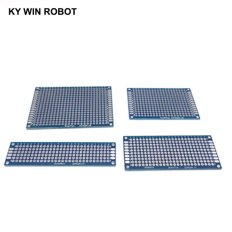 4 шт. 2x8 3x7 4x6 5x7 см синяя двухсторонняя медная Прототипная печатная плата
