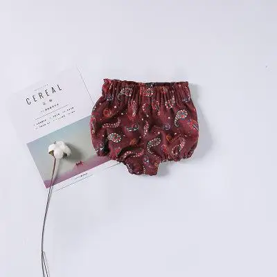 Wine red Новые детские шорты для маленьких девочек шорты с оборками для маленьких девочек плиссированные трусики для маленьких девочек - Цвет: Wine red