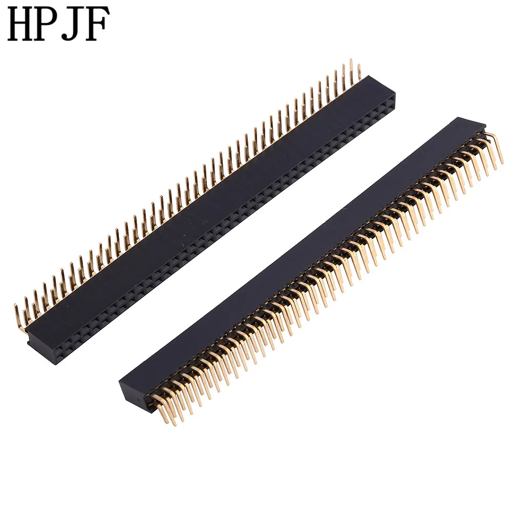 2 шт. шаг 54 мм 2x40Pin 80 пиновый Двухрядные под прямым углом прямые заголовок полосы