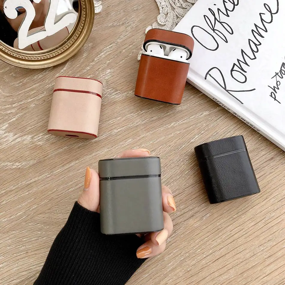 Axbety для AirPods 2 Чехол кожаный чехол для наушников Чехол коробка для Apple Airpods 1 2 Чехол Мягкая микрофибра жесткий чехол