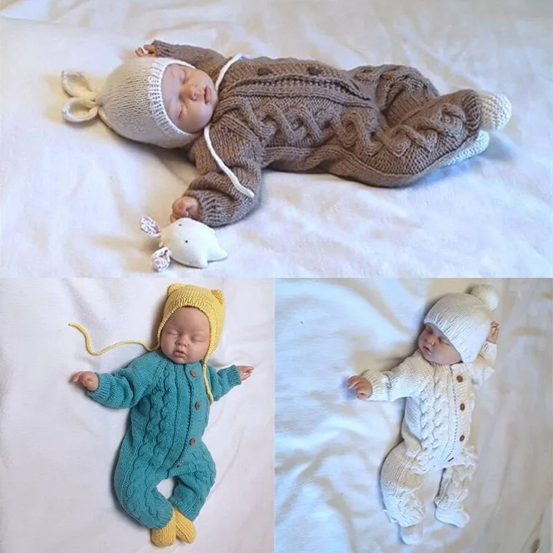 Комбинезон для новорожденных трикотажная одежда комбинезон маленьких девочек и