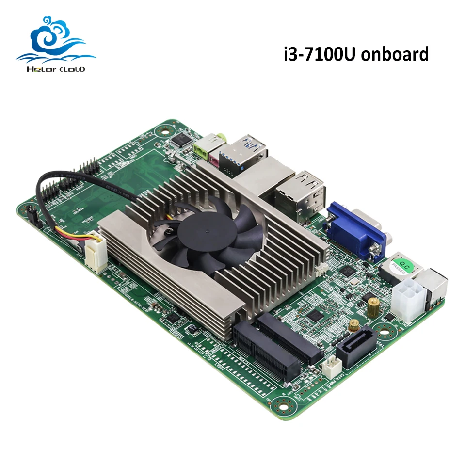 HLY материнская плата DDR4 i3 7100U 2,4 GHz HDMI VGA USB2.0 USB3.0 Mini ITX 1* mSATA 1* SATA слот Mini PCI-E