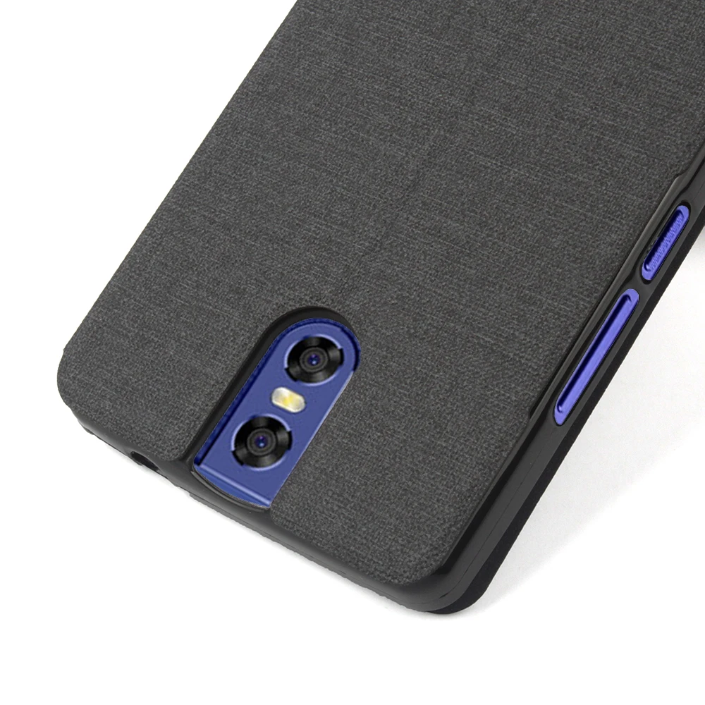 Комбинированный тканевый чехол из искусственной кожи Для Doogee BL7000 с откидной
