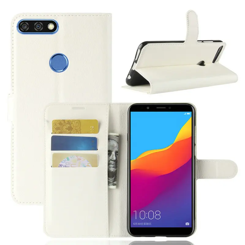 Кожаный чехол-кошелек для Huawei Y7 Prime 2018 Pro Nova 2 Lite Honor 7C Чехол-книжка с подставкой Etui
