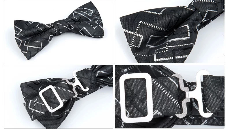 High Quality Bow Tie Silk Jacquard Geometric Figure Black Red Blue Bowtie Business Casual Graduation Company Party Holiday gifts |