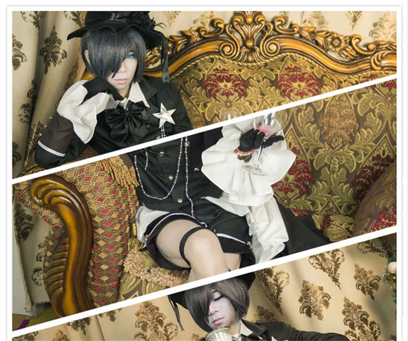 Аниме Косплей Черный Дворецкий Ciel Phantomhive Косплей Костюм Хэллоуин вечерние костюмы на заказ