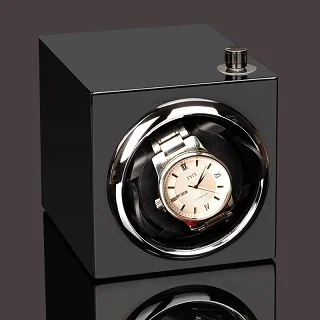 Черный Часы Winder, LT деревянный автоматический вращающийся 1+ 0 A чехол для хранения дисплей коробка(черный) стиль - Цвет: Черный